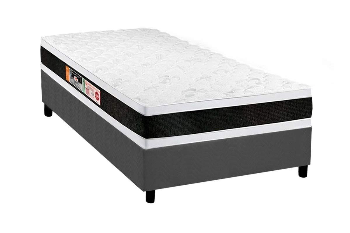 Cama Box CRC +Colchão Espuma D45 Black White Castor