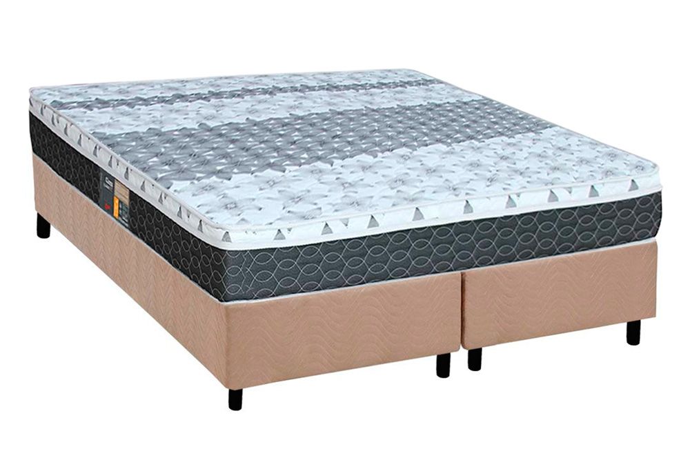 Cama Box CRC +Colchão Molas System Class Castor