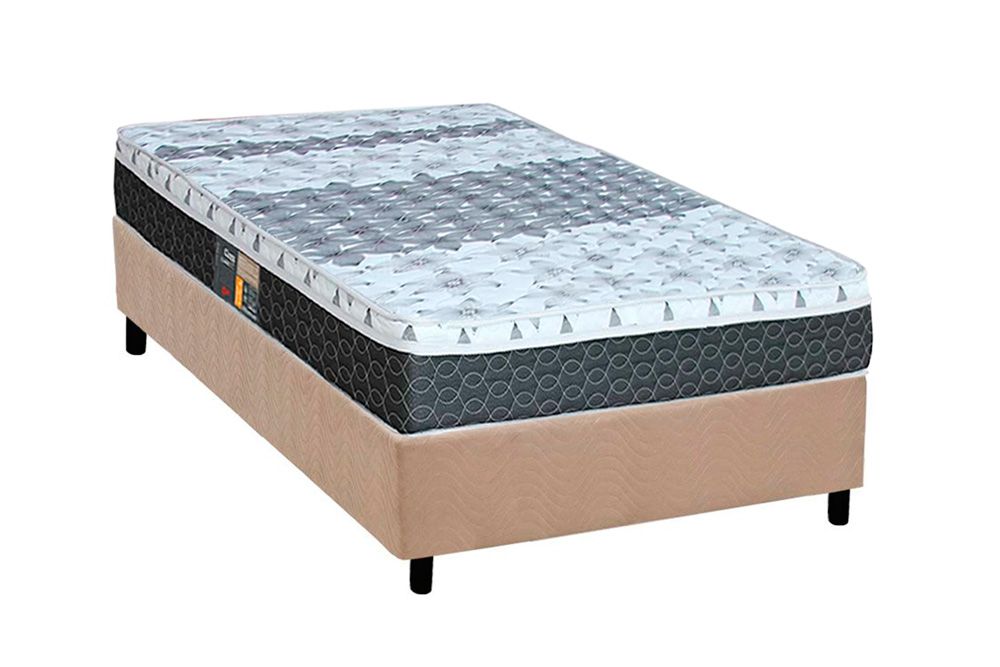 Cama Box CRC +Colchão Molas System Class Castor