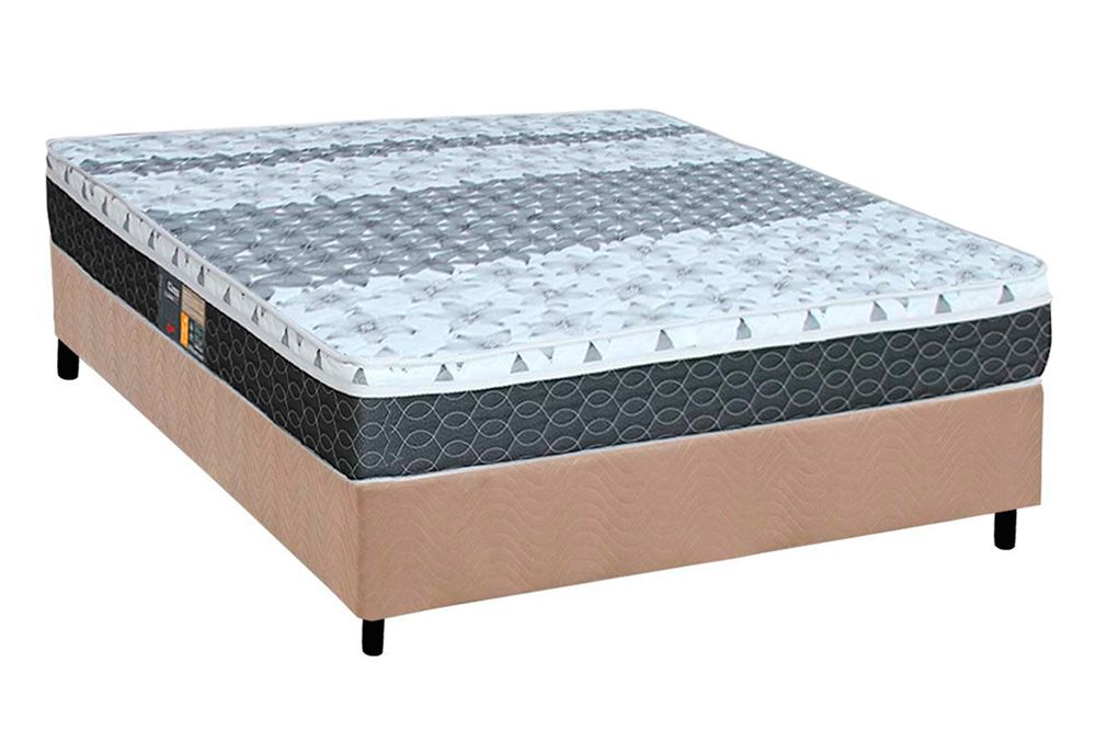 Cama Box CRC +Colchão Molas System Class Castor