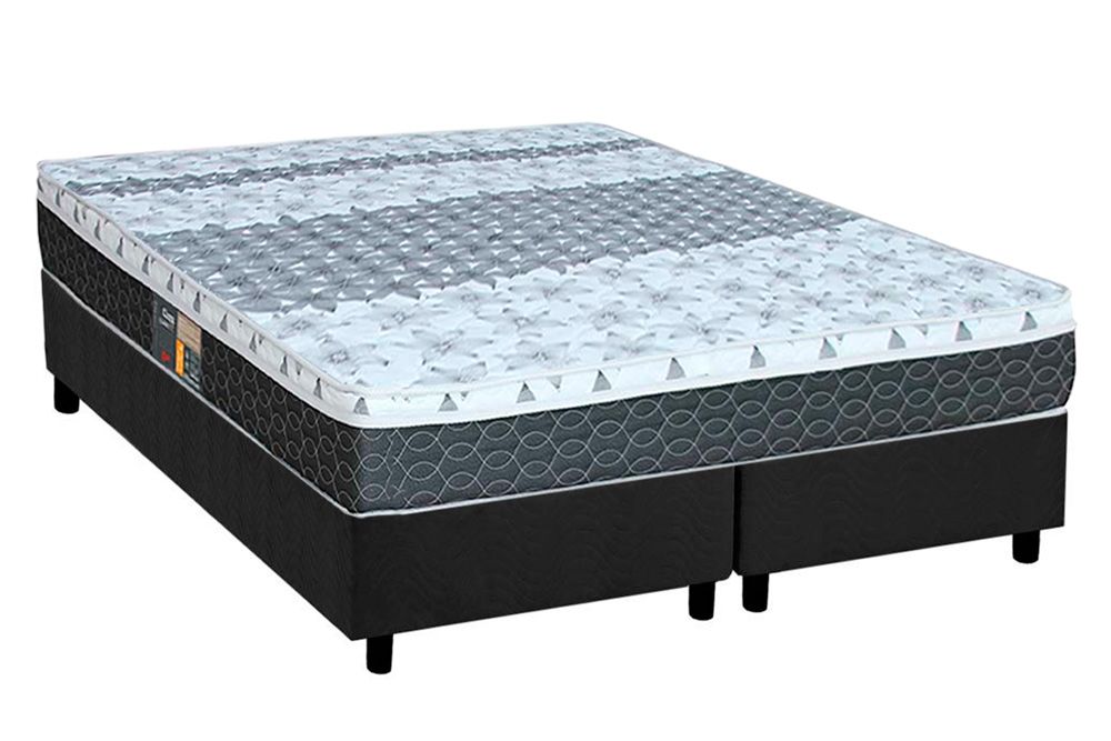 Cama Box CRC +Colchão Molas System Class Castor