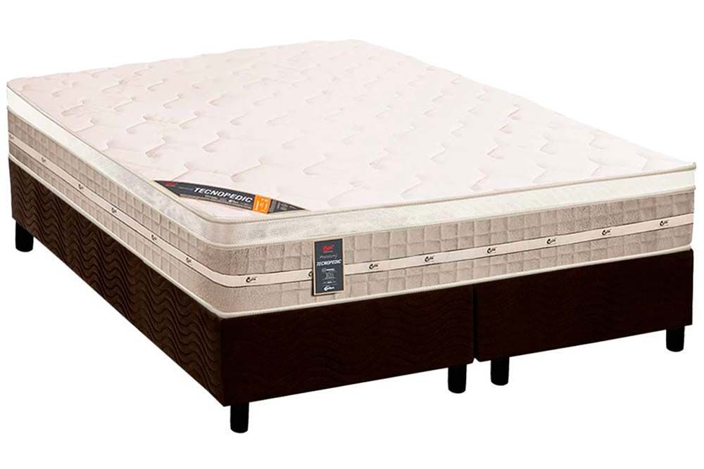 Cama Box CRC +Colchão Molas Premium Castor