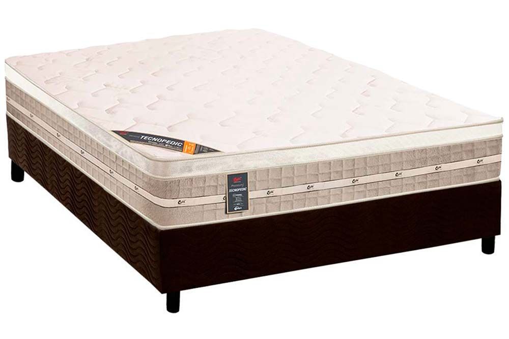 Cama Box CRC +Colchão Molas Premium Castor