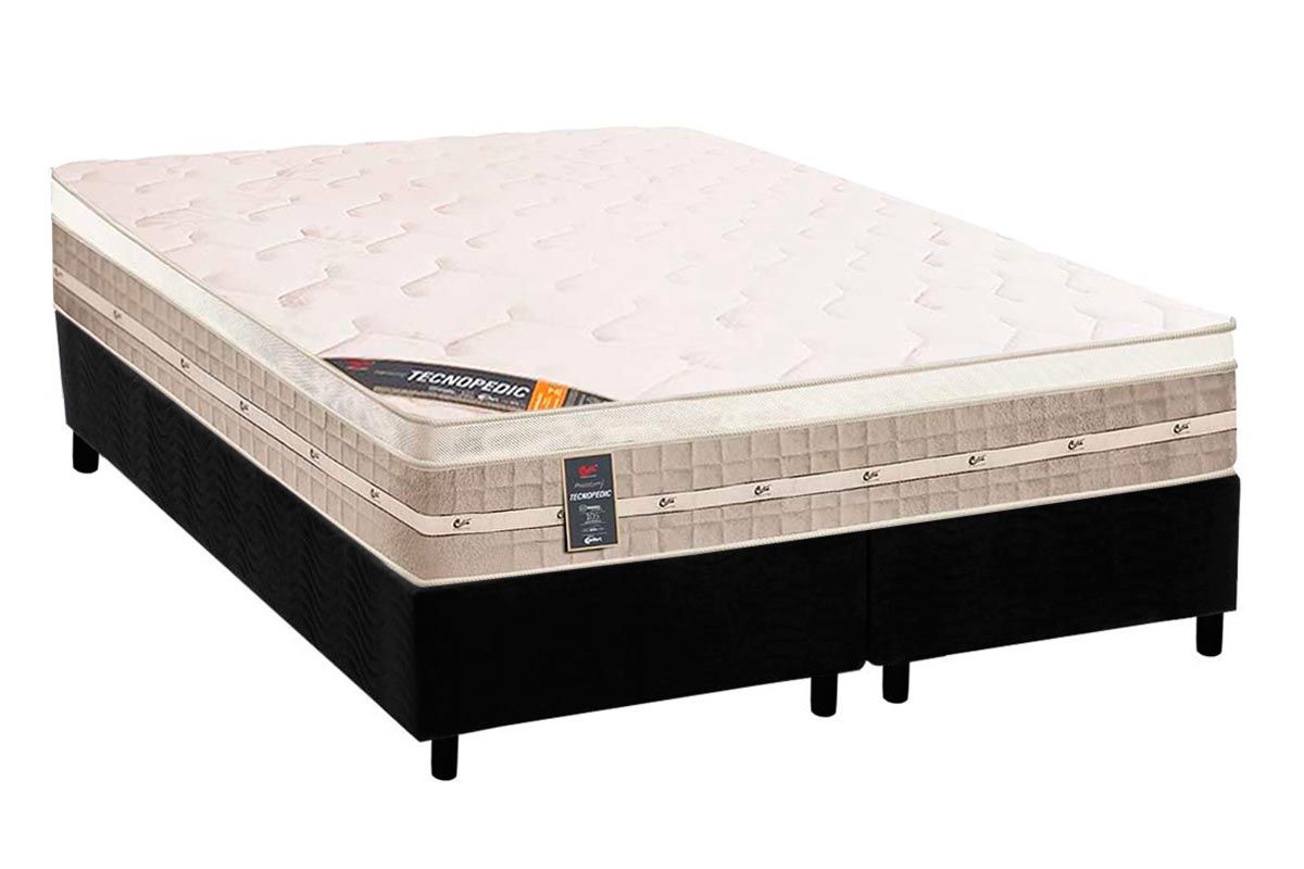 Cama Box CRC +Colchão Molas Premium Castor