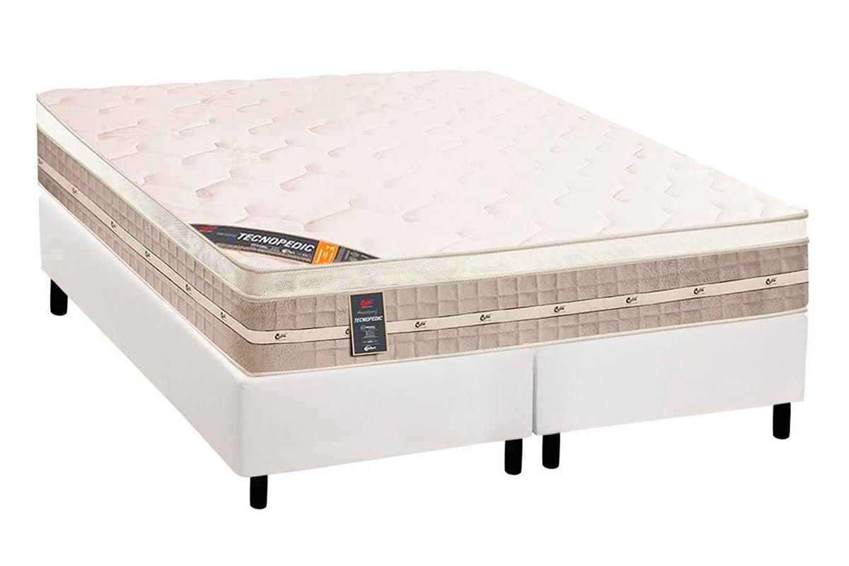 Cama Box CRC +Colchão Molas Premium Castor