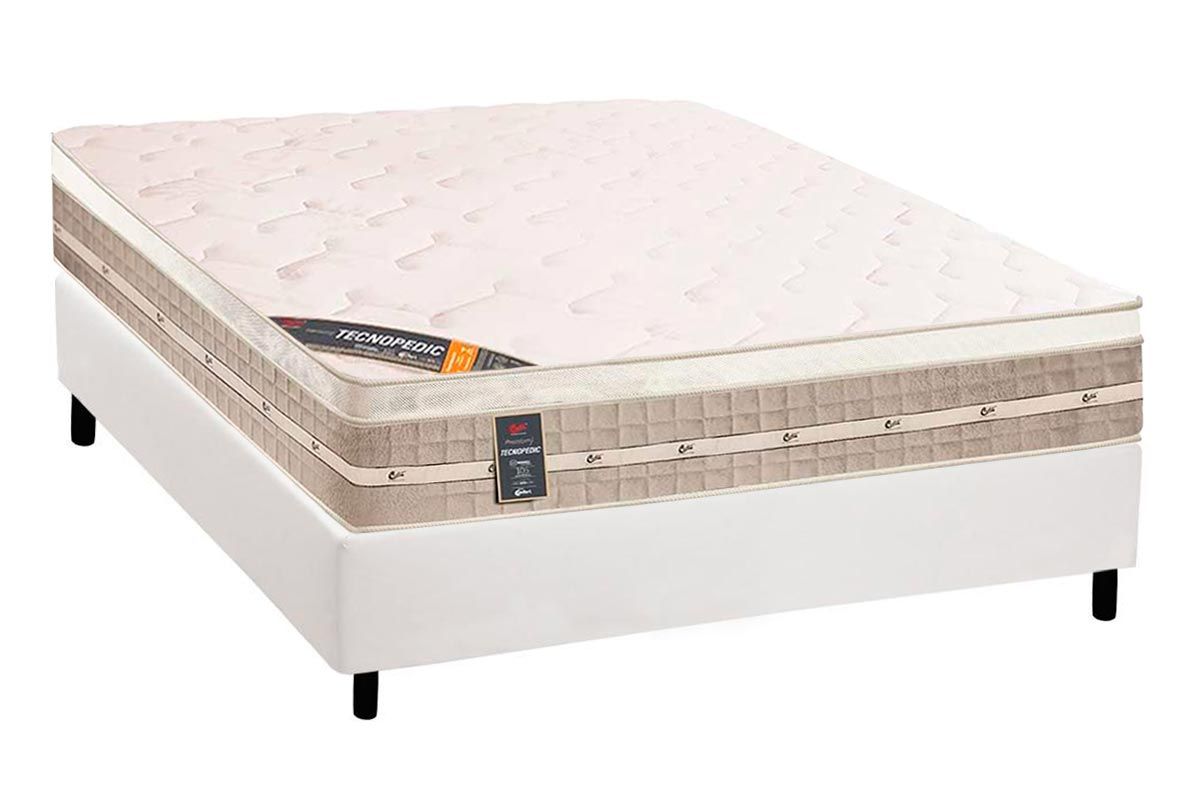 Cama Box CRC +Colchão Molas Premium Castor