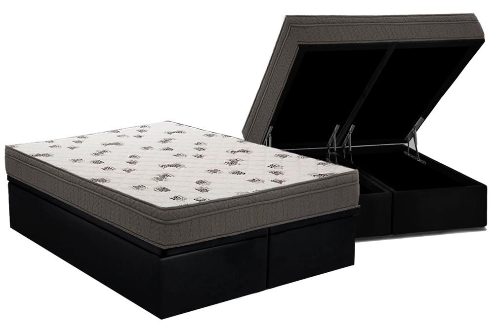 Cama Box Baú CRC +Colchão Espuma D45 Light Ortobom