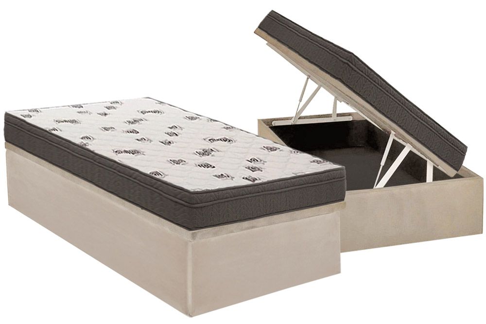 Cama Box Baú CRC +Colchão Espuma D45 Light Ortobom