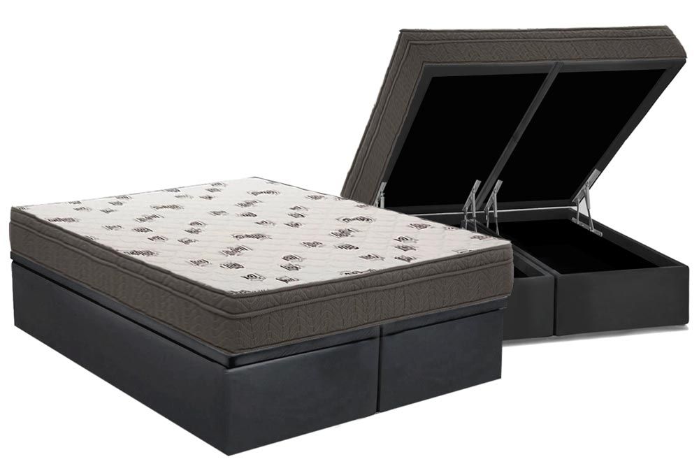 Cama Box Baú CRC +Colchão Espuma D45 Light Ortobom