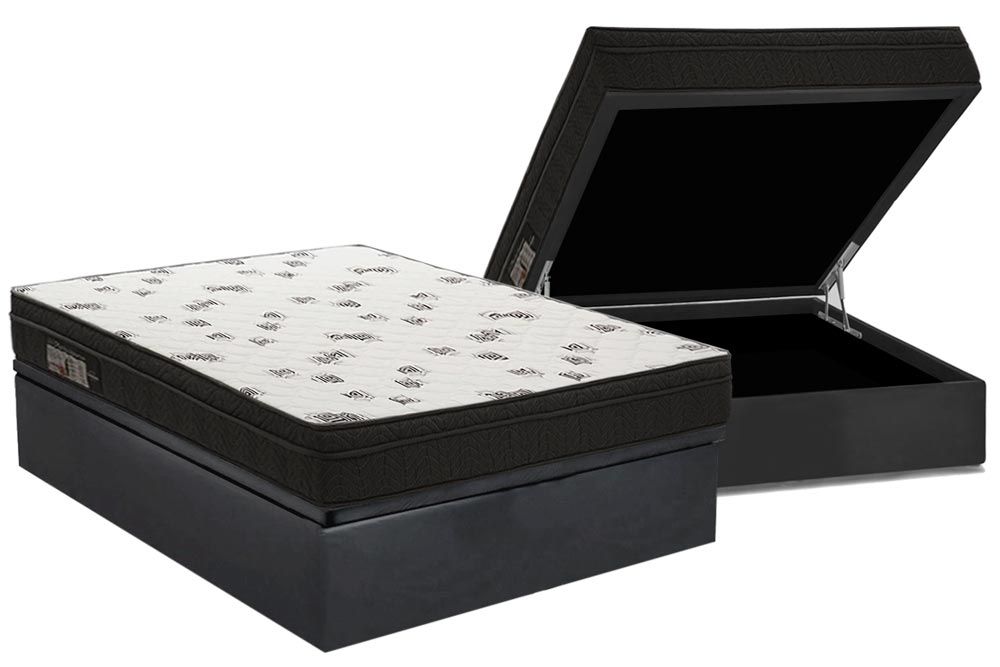 Cama Box Baú CRC +Colchão Espuma D45 Light Ortobom