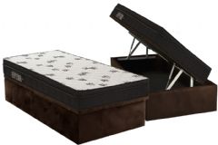 Cama Box Baú Filhão +Colchão Espuma D45 Light Ortobom