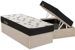 Cama Box Baú Filhão +Colchão Espuma D45 Light Ortobom