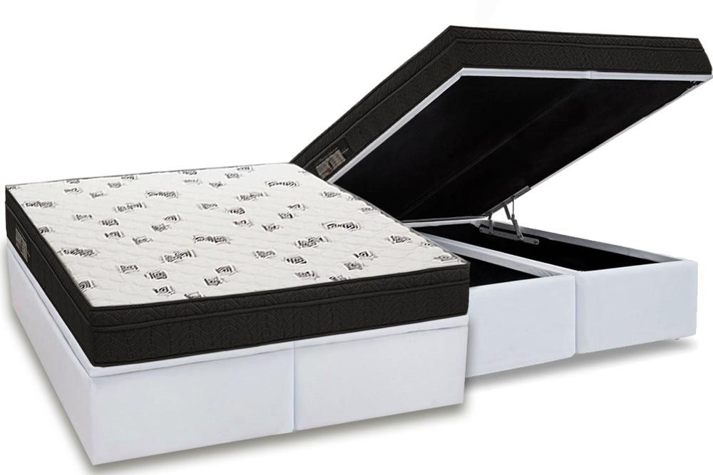 Cama Box Baú CRC +Colchão Espuma D45 Light Ortobom