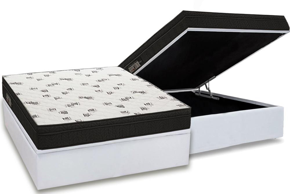 Cama Box Baú CRC +Colchão Espuma D45 Light Ortobom