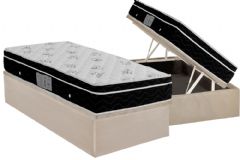 Cama Box Baú Filhão +Colchão Molas Physical Ortobom
