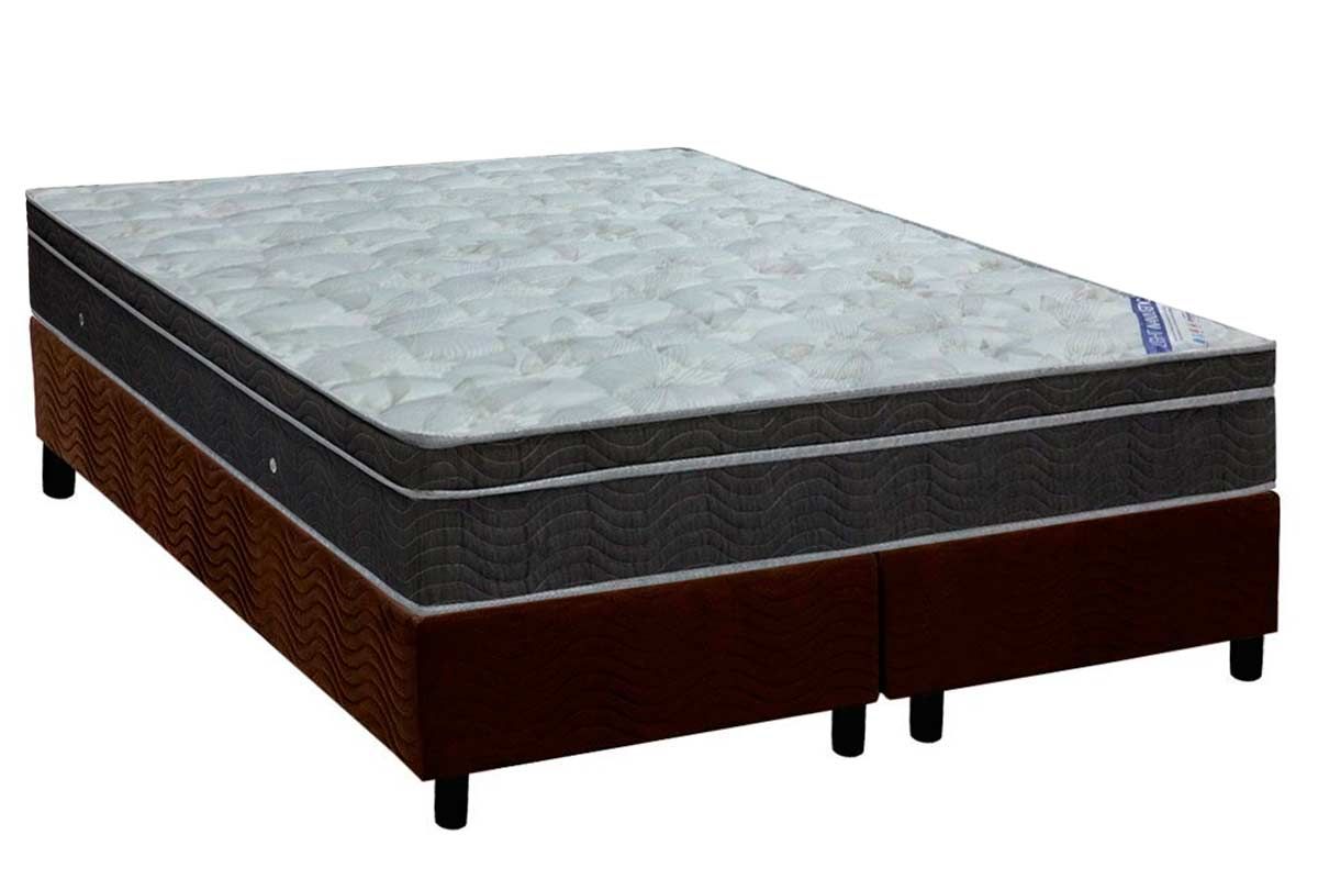 Cama Box CRC +Colchão Molas Light Ortobom