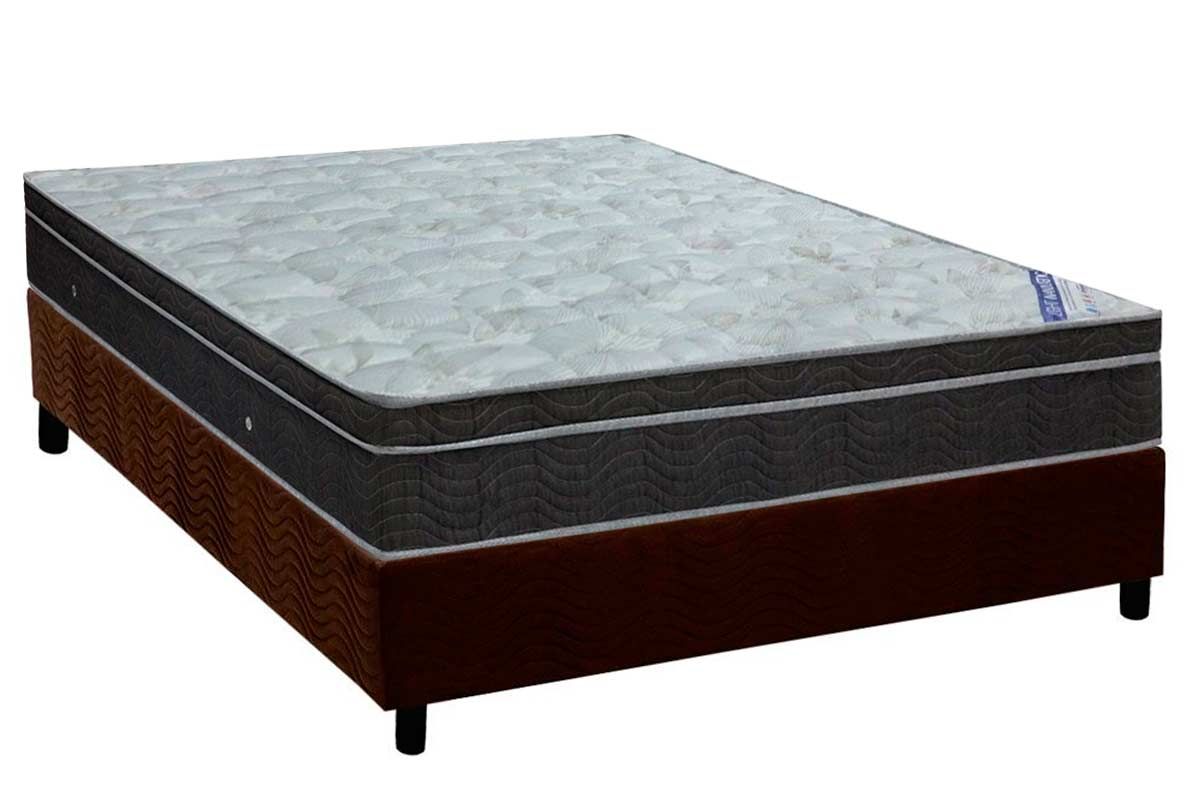 Cama Box CRC +Colchão Molas Light Ortobom