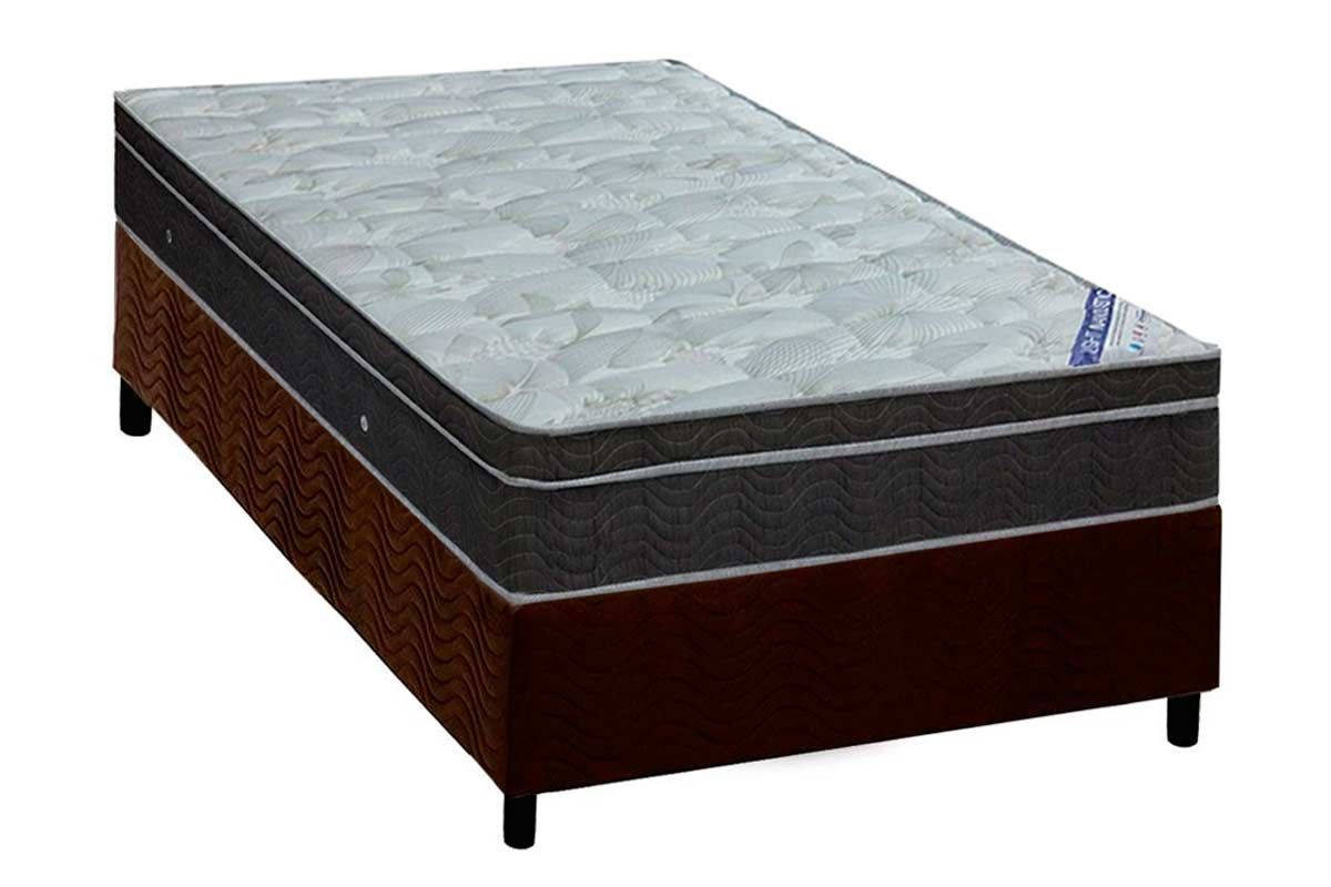 Cama Box CRC +Colchão Molas Light Ortobom