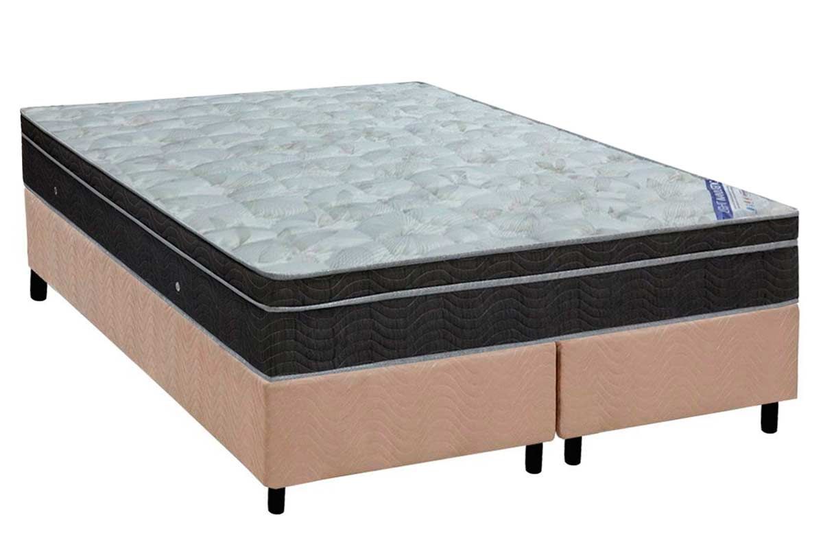 Cama Box CRC +Colchão Molas Light Ortobom