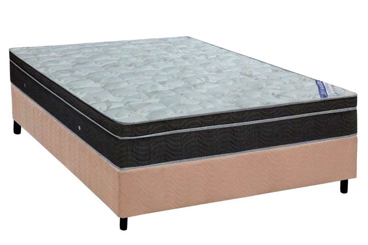 Cama Box CRC +Colchão Molas Light Ortobom