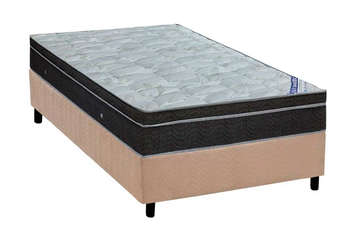 Cama Box CRC +Colchão Molas Light Ortobom