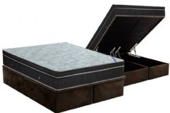 Cama Box Baú Filhão +Colchão Molas Light Ortobom
