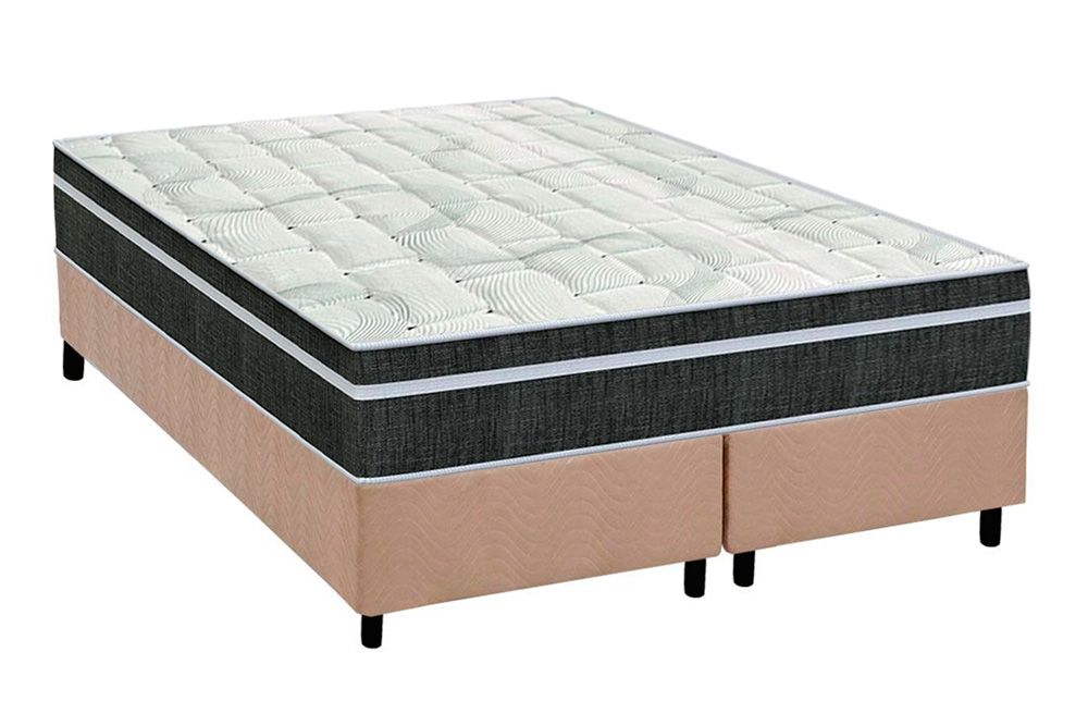 Cama Box CRC +Colchão Molas Venezia Orthoflex
