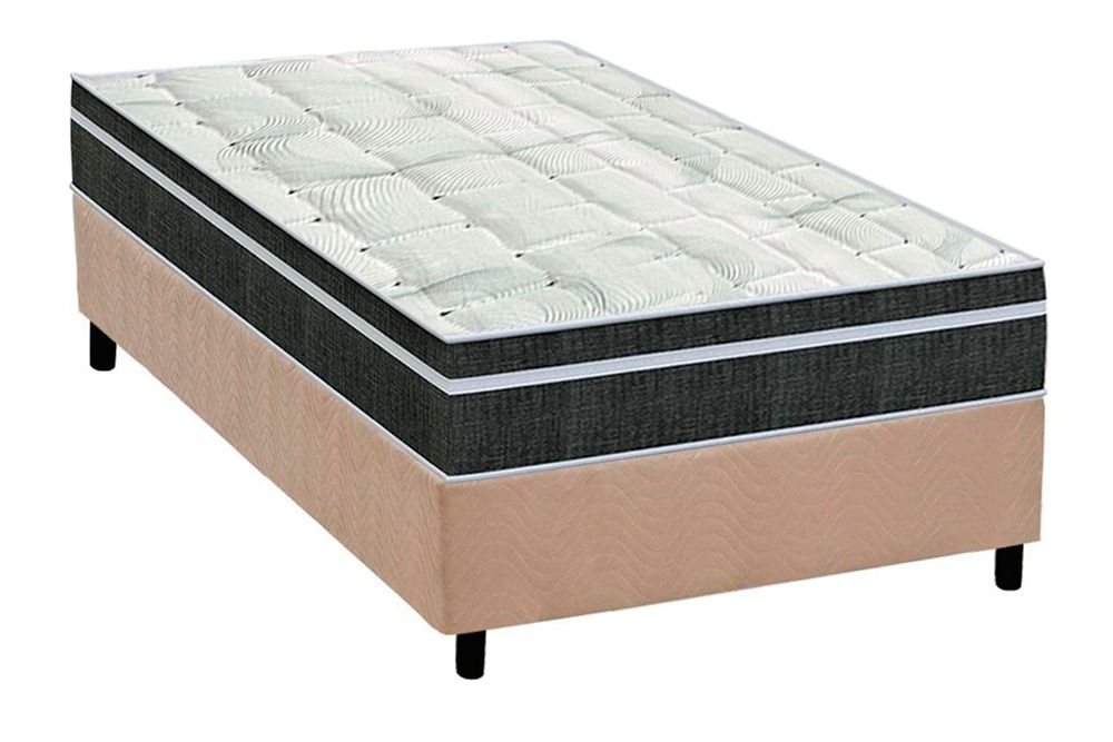 Cama Box CRC +Colchão Molas Venezia Orthoflex