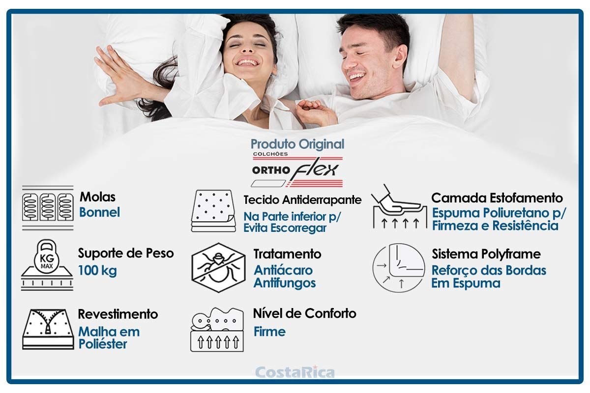 Cama Box CRC +Colchão Molas Venezia Orthoflex