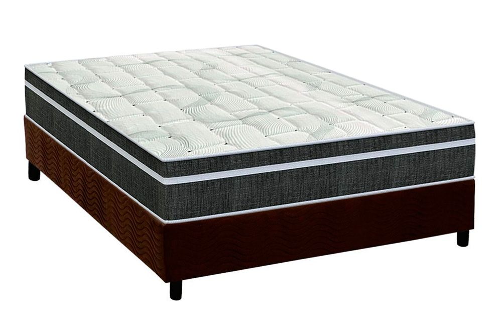 Cama Box CRC +Colchão Molas Venezia Orthoflex