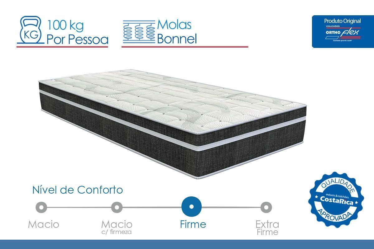 Cama Box CRC +Colchão Molas Venezia Orthoflex