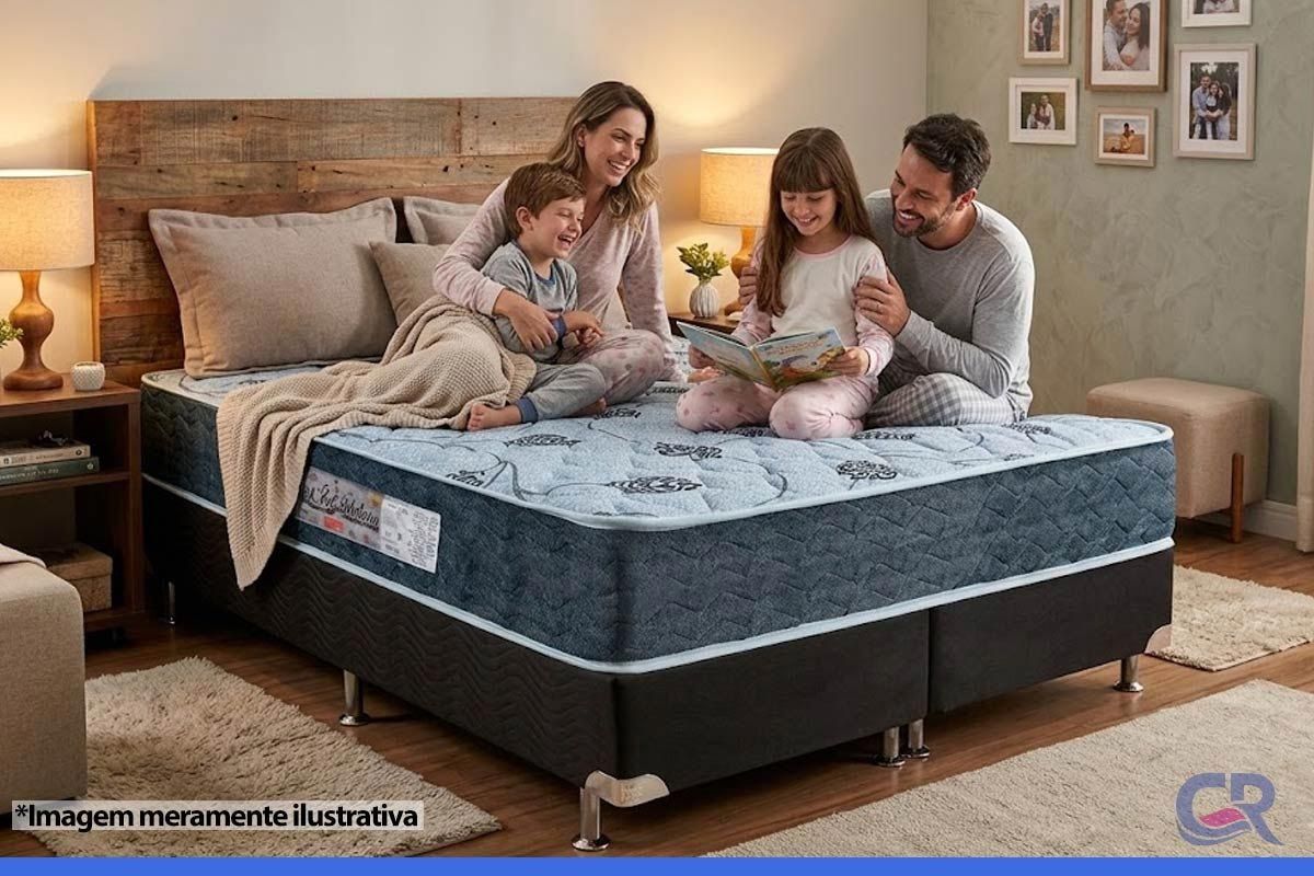 Cama Box CRC +Colchão Ortopédico Cecina Orthoflex