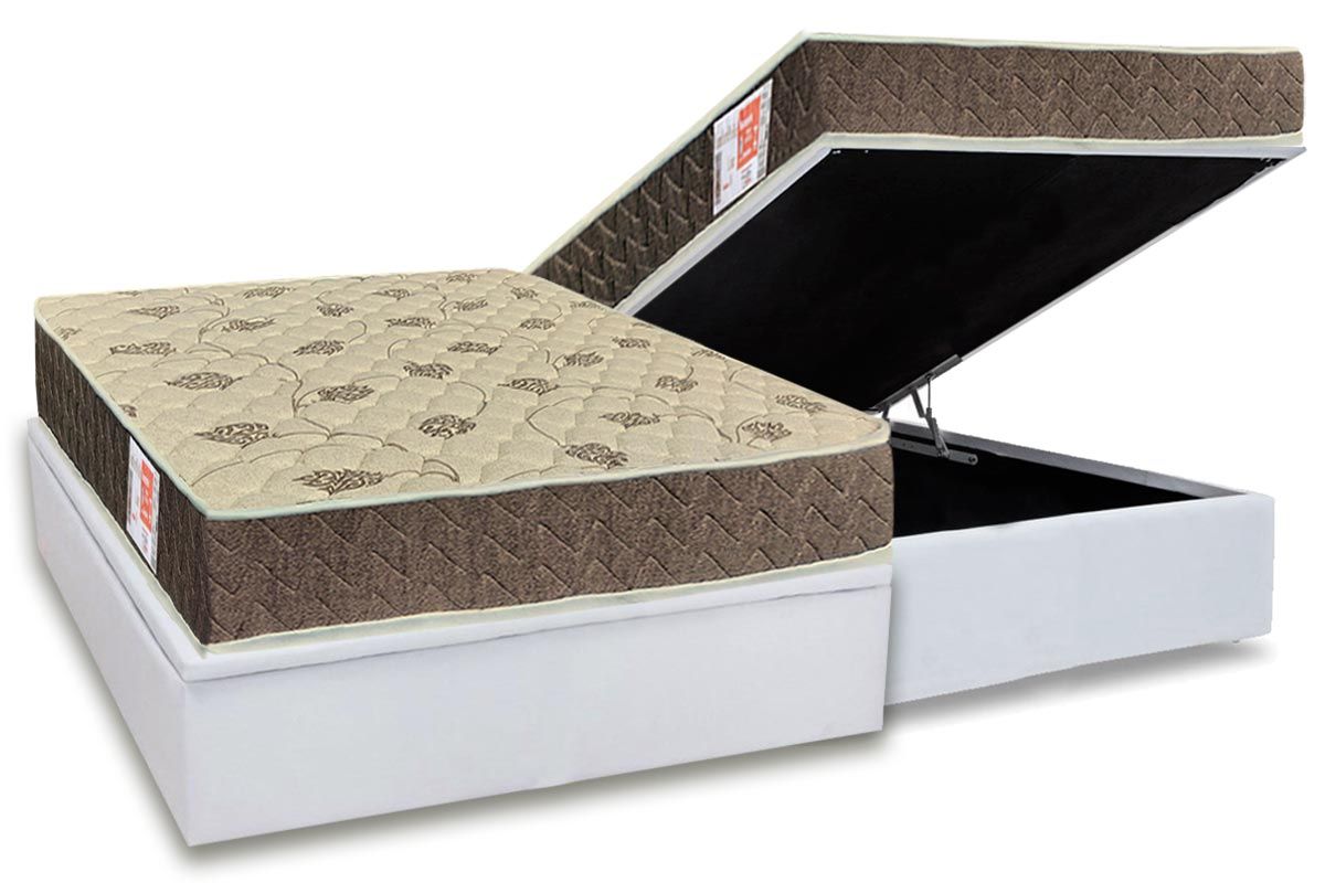 Cama Box Baú CRC +Colchão D33 ComfortPedic Orthoflex
