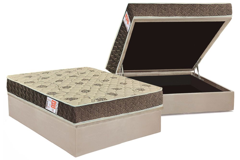 Cama Box Baú CRC +Colchão D33 ComfortPedic Orthoflex