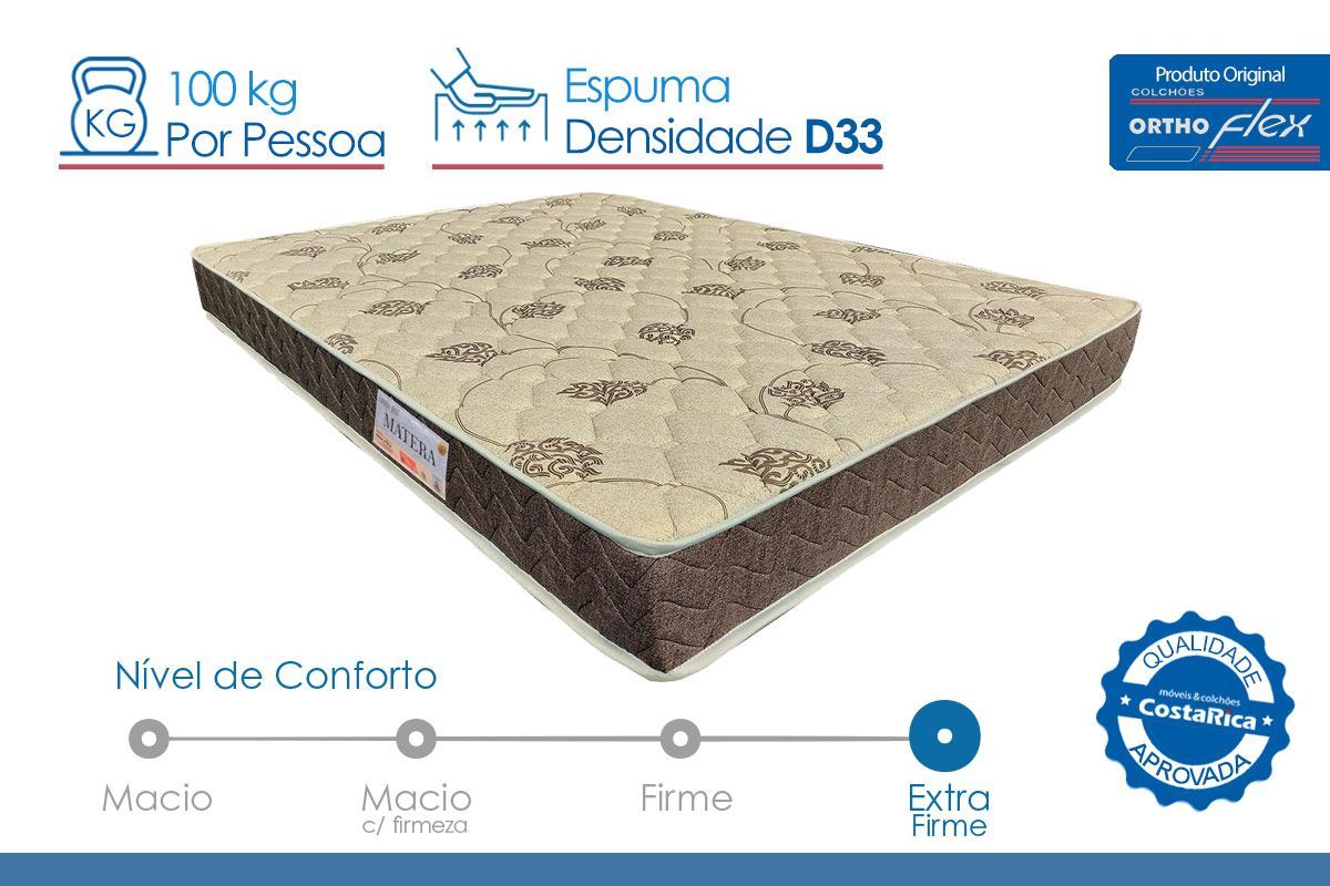 Cama Box CRC +Colchão Ortopédico Matera Orthoflex
