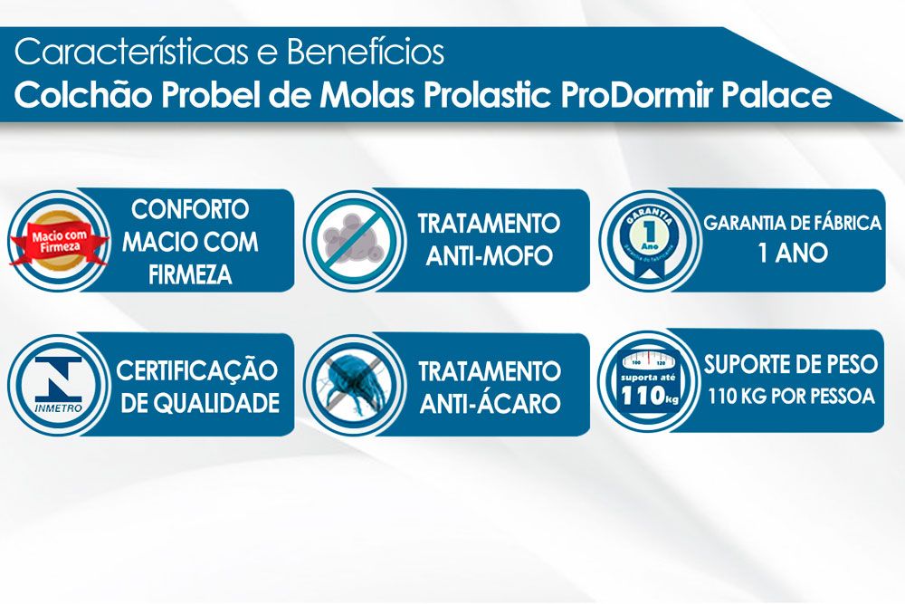 Colchão Molas Prolastic Probel Palace Colchão Molas Prolastic Probel Palace