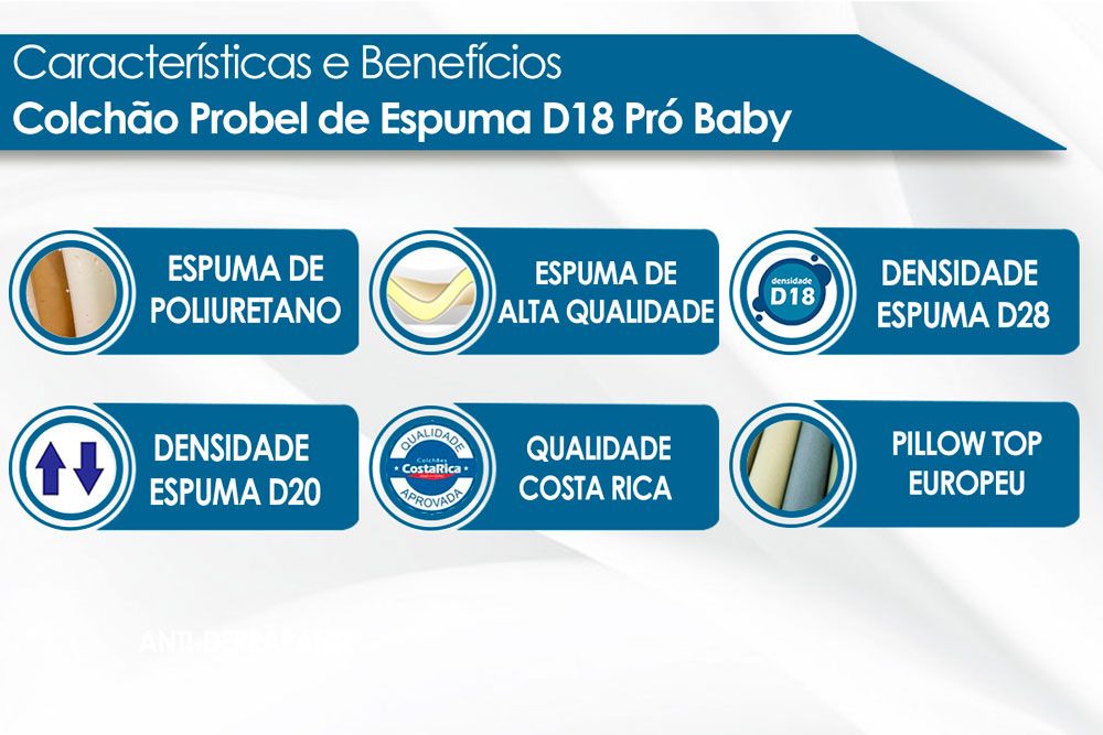 Colchão Probel D18 Baby Premium Colchão Probel D18 Baby Premium