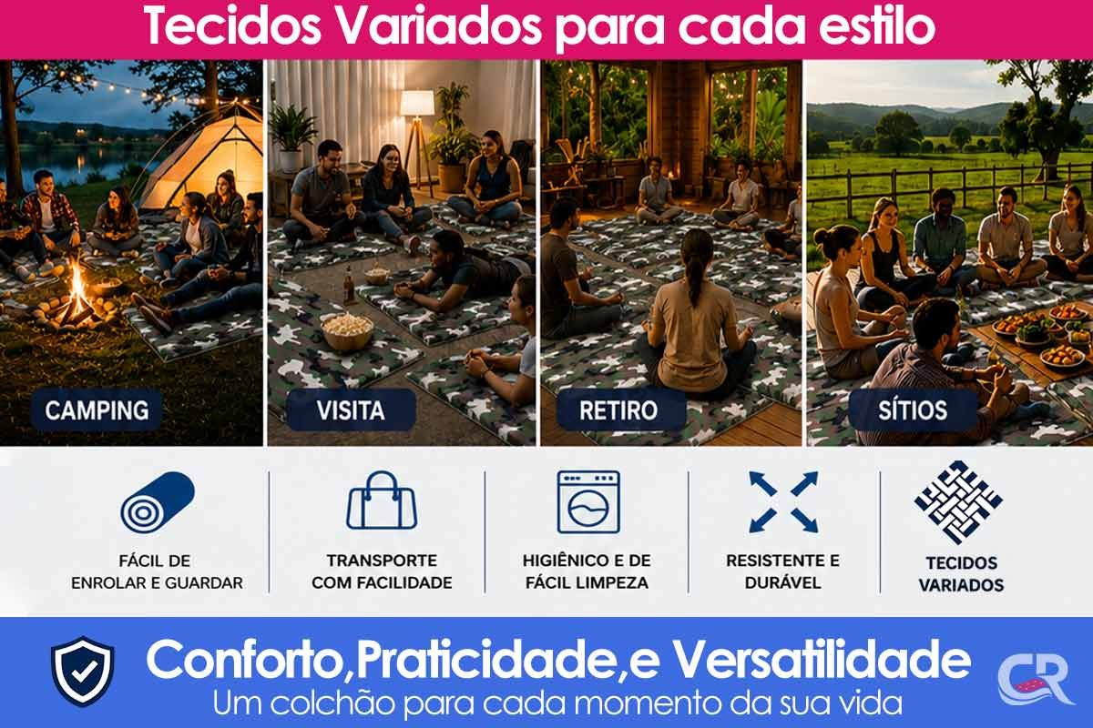 Colchonete D20 Camping Visita c/Travesseiro Probel