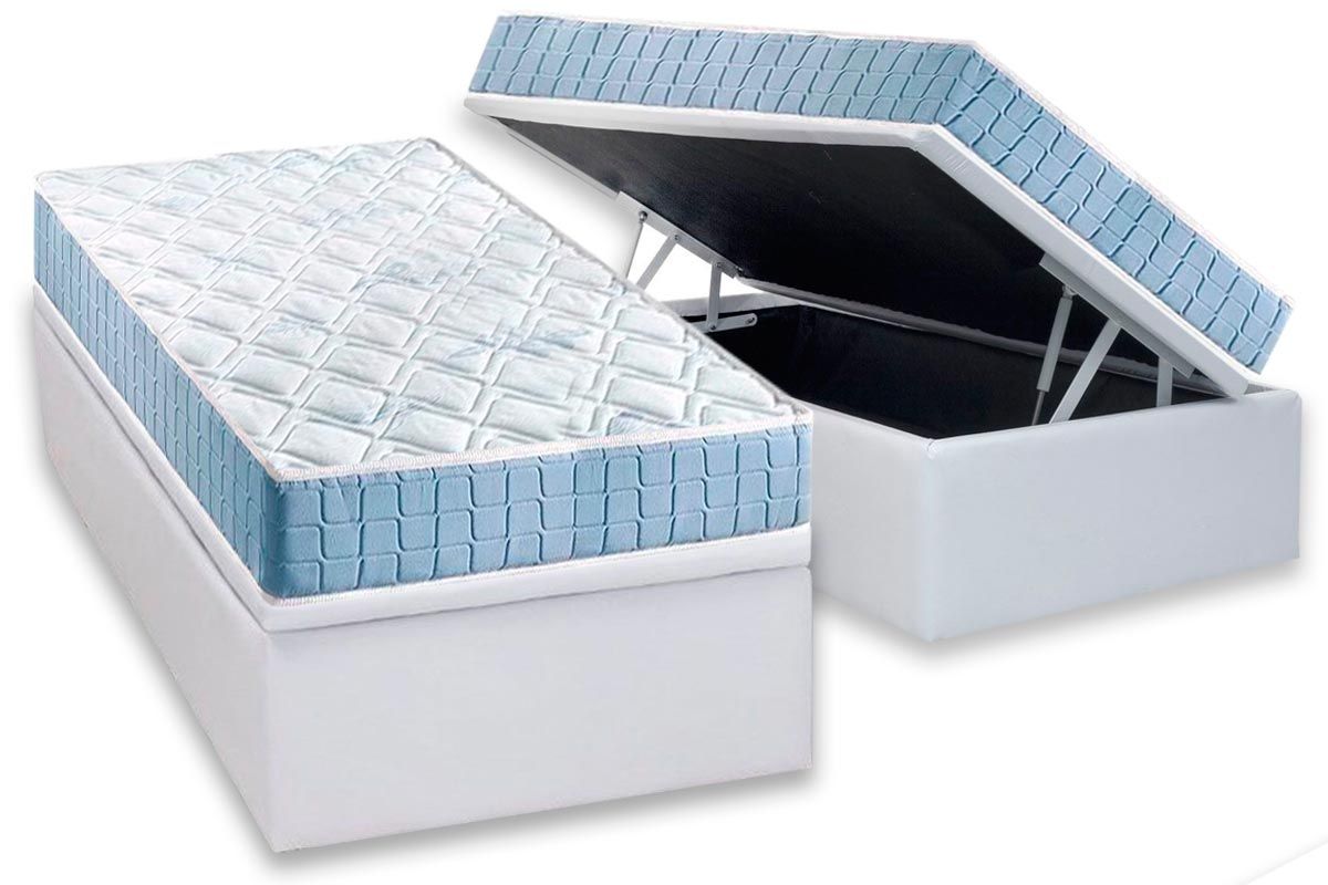 Cama Box Baú CRC +Colchão Espuma D20 Querubim Anjos