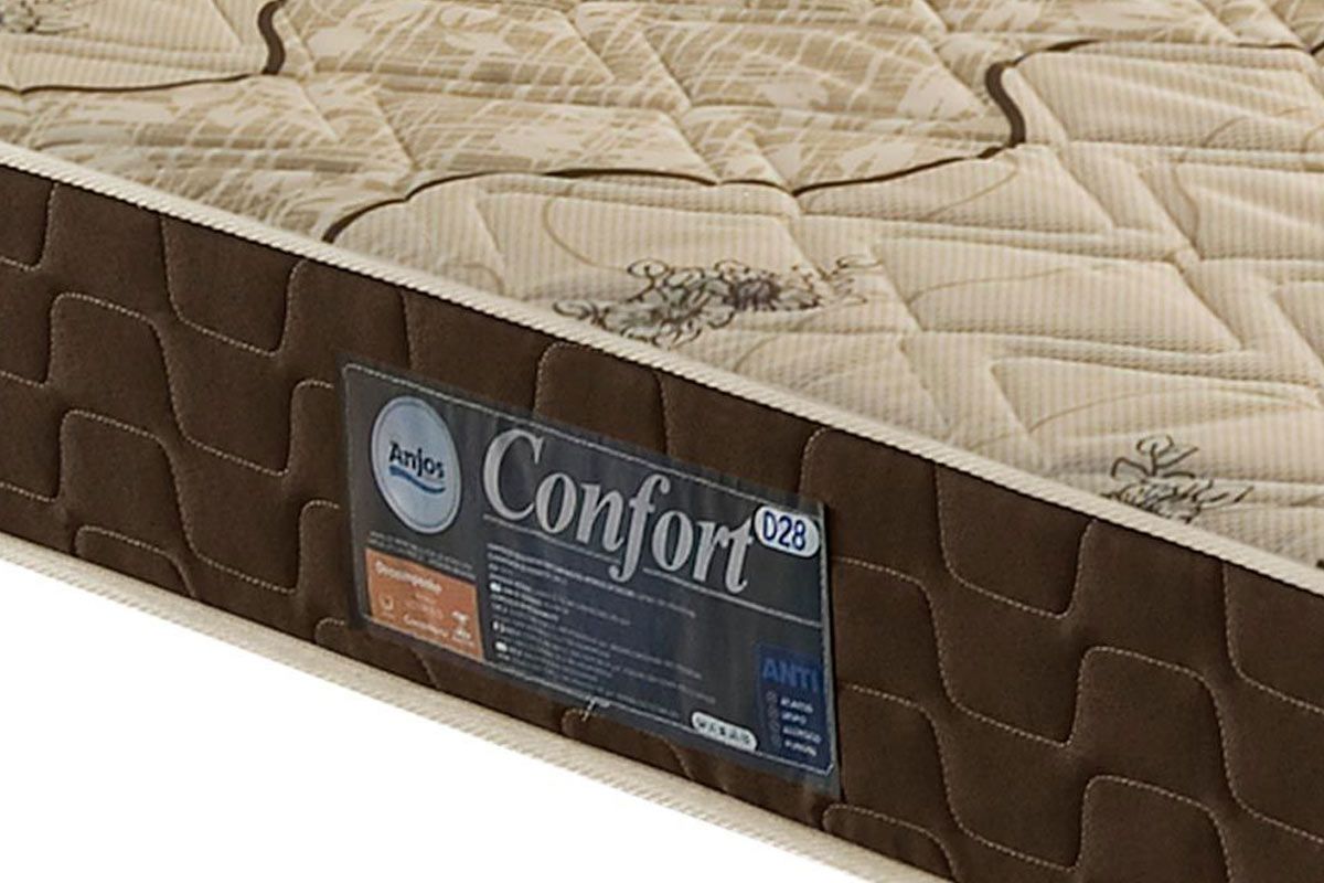 Cama Box Baú CRC +Colchão Espuma D28 Confort Anjos