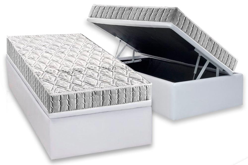 Cama Box Baú CRC +Colchão Espuma D33 Orthosono Anjos