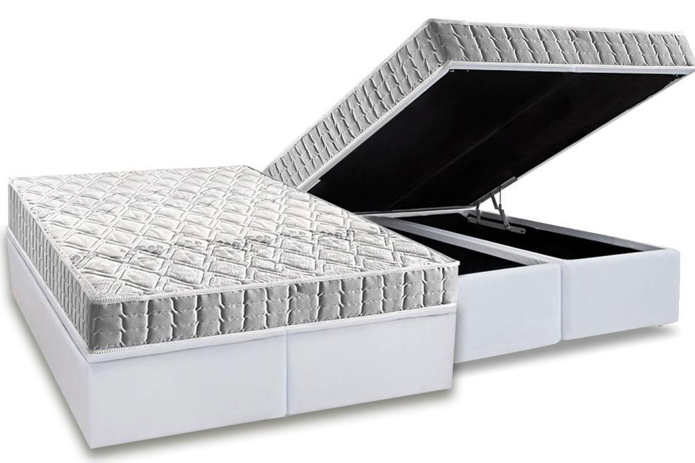 Cama Box Baú CRC +Colchão Espuma D33 Orthosono Anjos