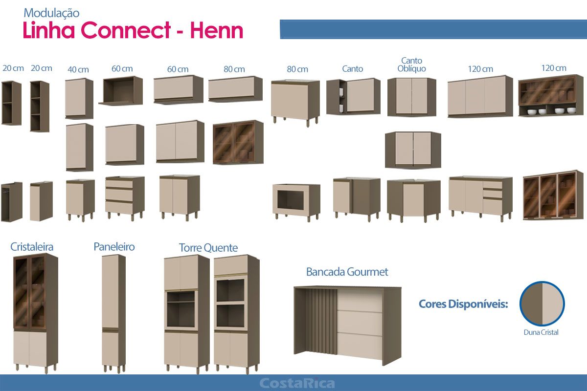 Cozinha Completa Henn 8 Peças Connect C8P09