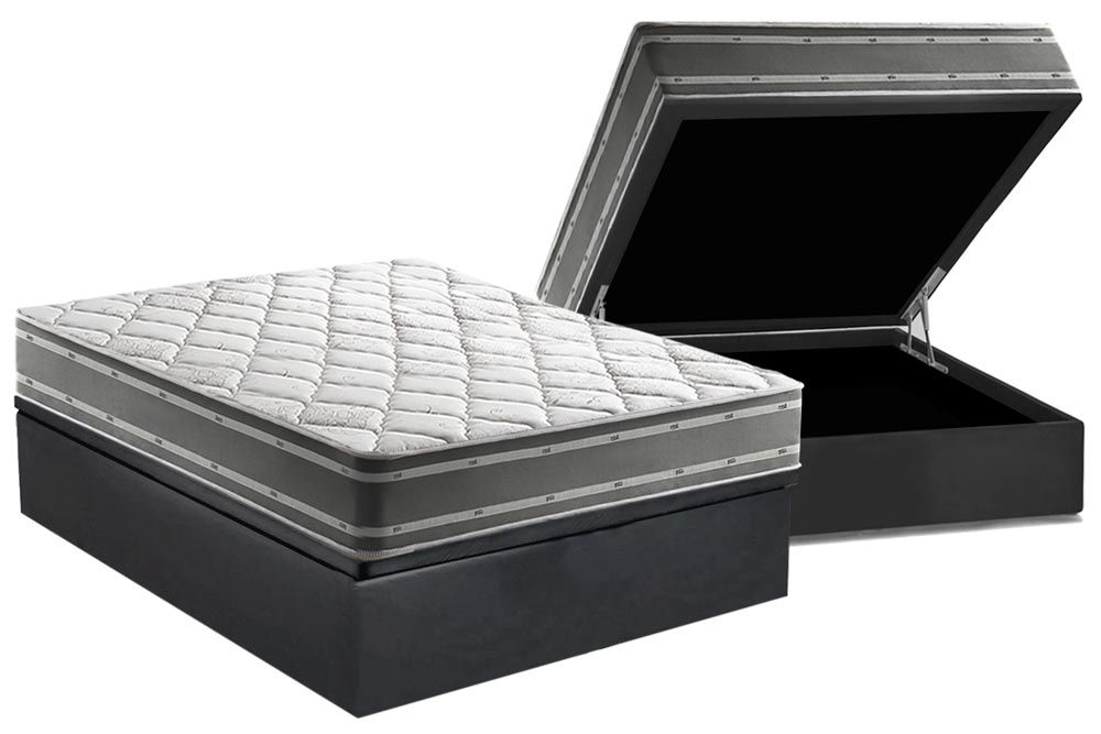 Cama Box Baú CRC +Colchão Ortopédico Supremo Anjos