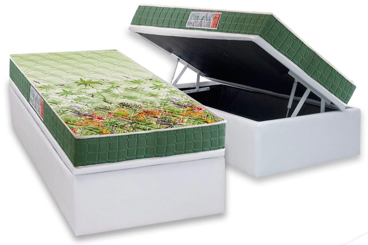 Cama Box Baú CRC +Colchão Ortopédico Pantanal Anjos