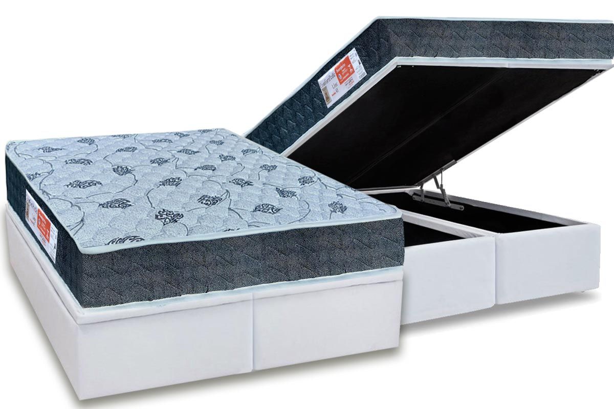 Cama Box Baú CRC +Colchão D45 ComfortPedic Orthoflex