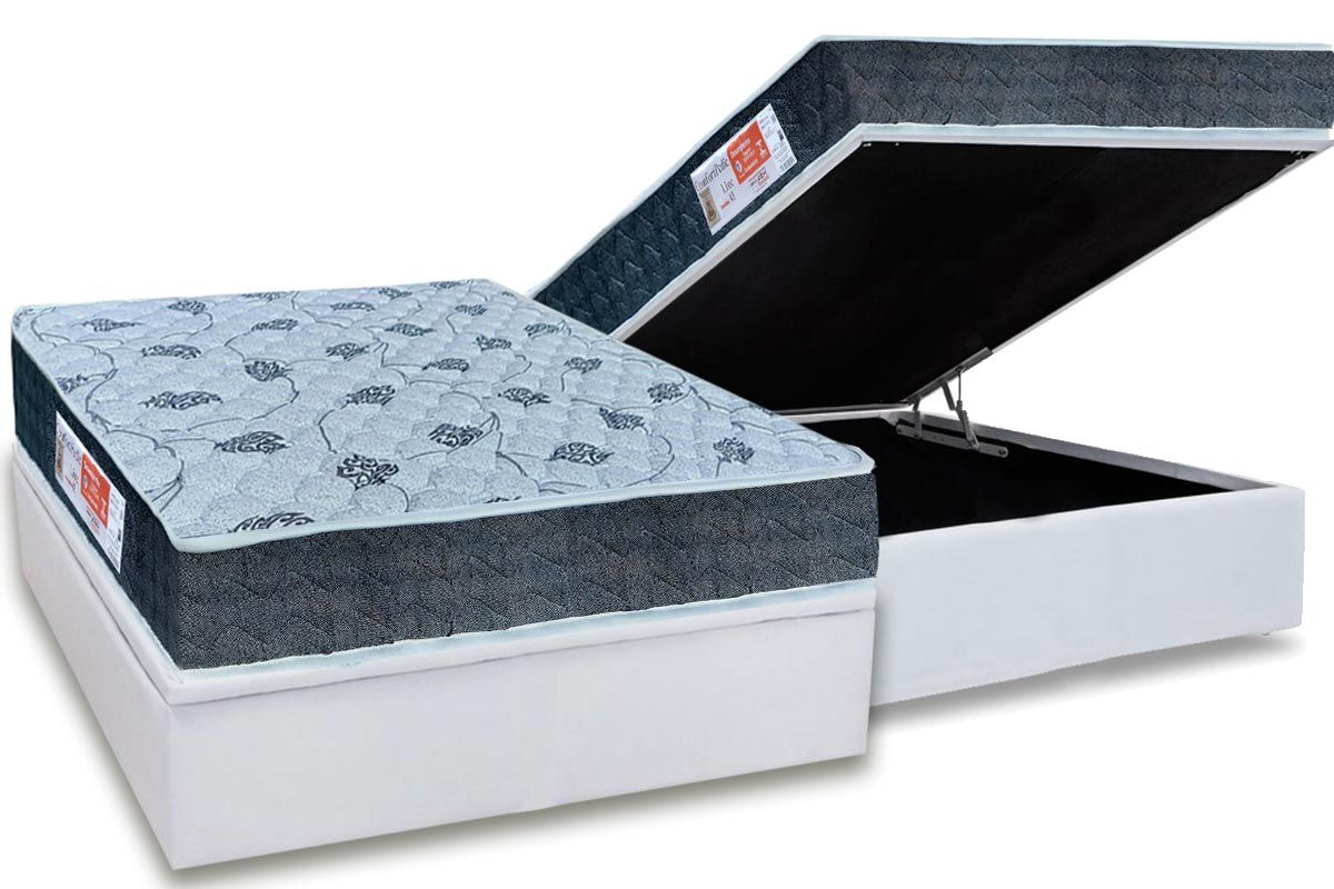Cama Box Baú CRC +Colchão D45 ComfortPedic Orthoflex
