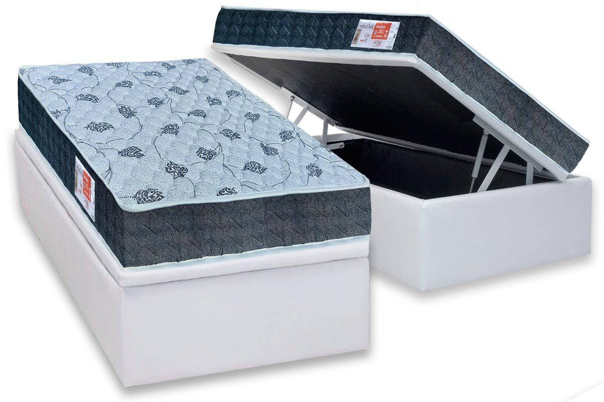 Cama Box Baú CRC +Colchão D45 ComfortPedic Orthoflex