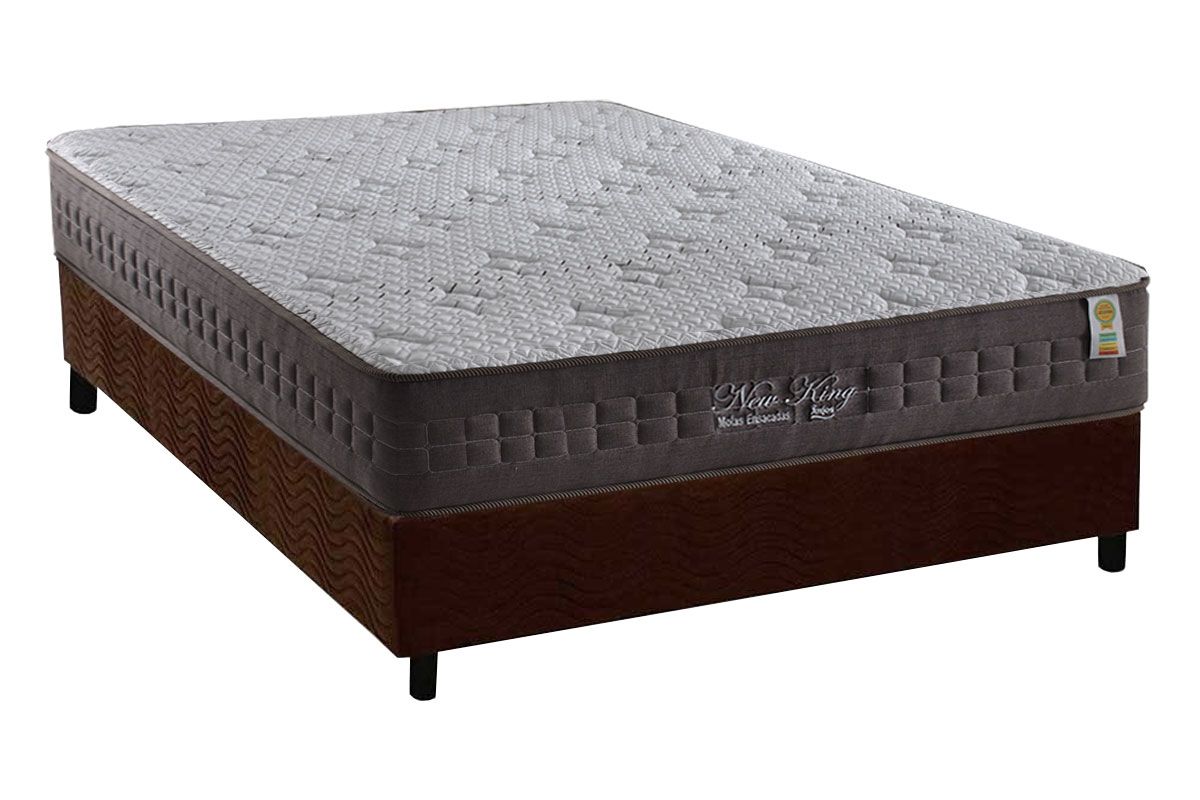 Cama Box CRC +Colchão Molas New King Anjos