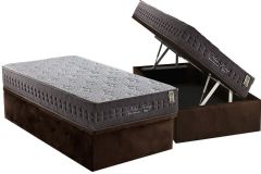 Cama Box Baú Filhão +Colchão Molas New King Anjos